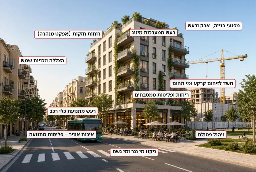 יועץ סביבתי לבנייה – מפגעים סביבתיים בפרויקט עירוב שימושים